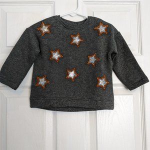 NWT Zara Baby Sequin Stars Long Sleeve Knit Top 9-12m